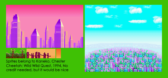 Chester Cheetah: Wild Wild Quest (USA) - Miscellaneous Backgrounds