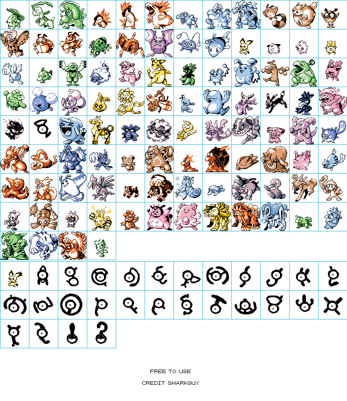 Pokémon Generation 2 Customs - Johto Pokémon (R/G/B-Style)