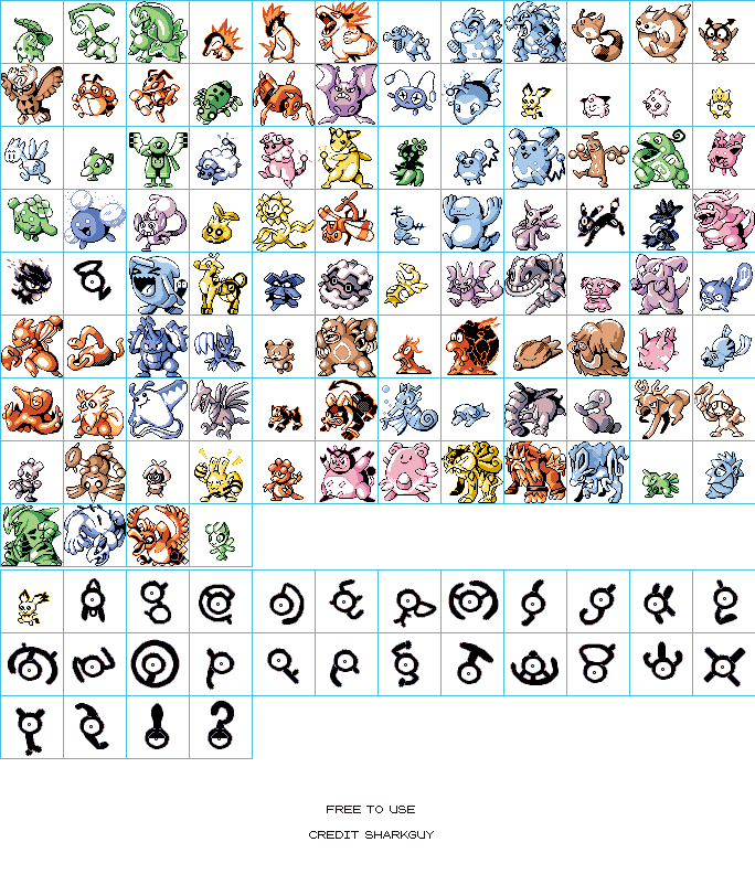 Johto Pokémon (R/G/B-Style)