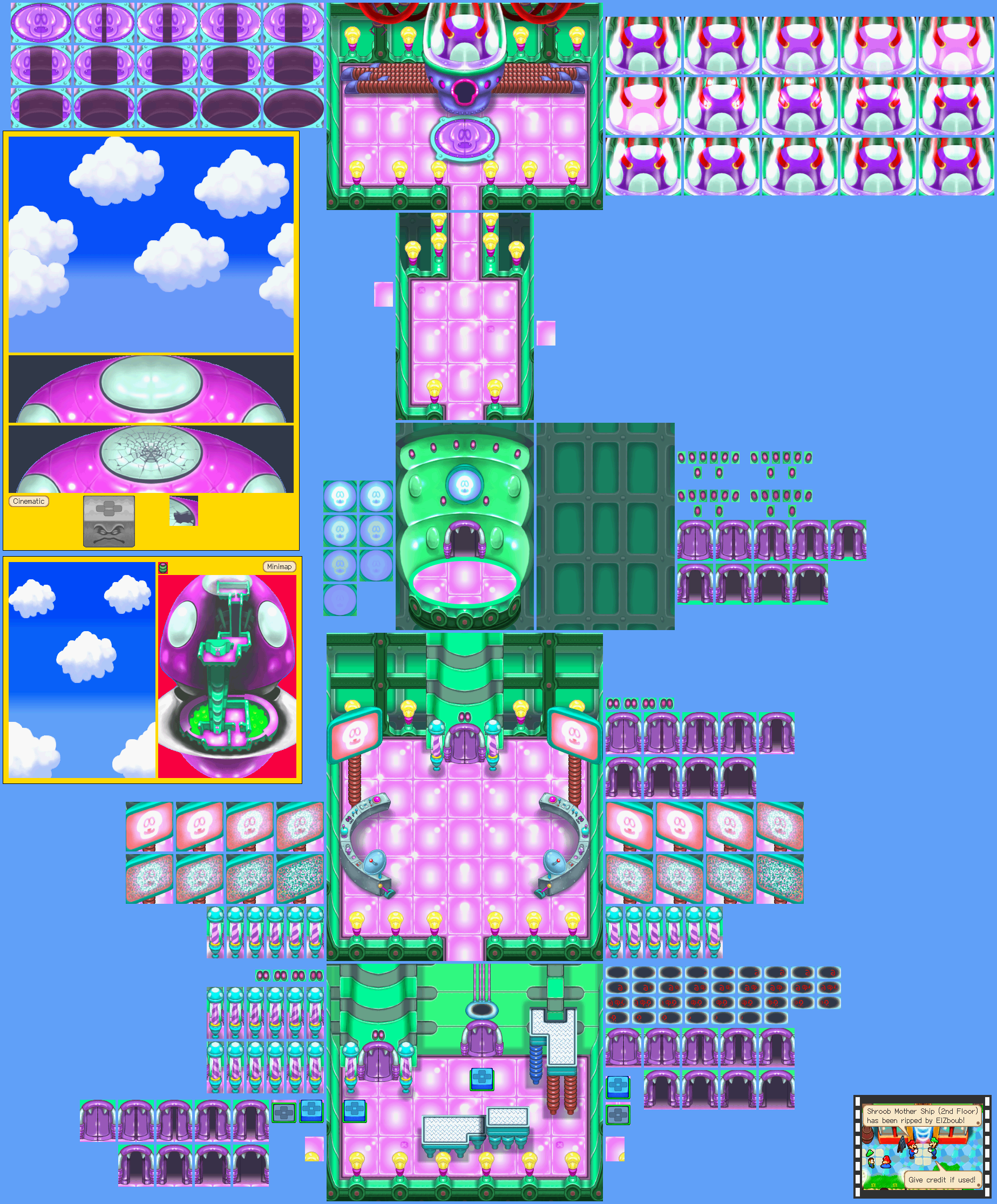 Mario & Luigi: Partners in Time - Shroob Mother Ship (2nd Floor)