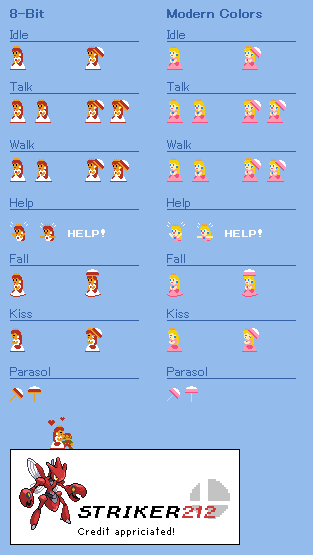 Peach (Super Mario Bros. 1 NES-Style)