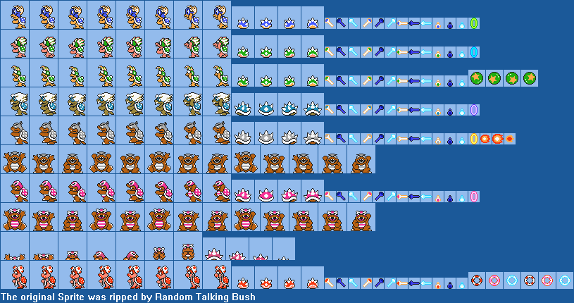 Super Mario World Koopalings Sprites