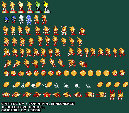 Sonic the Hedgehog Customs - Super Sonic (Classic, Sonic Pocket Adventure-Style)