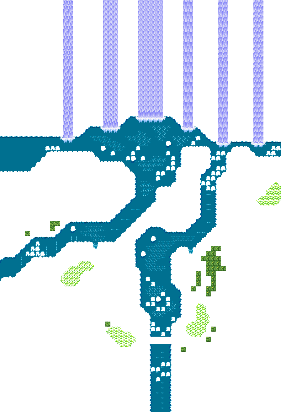 Potos Falls (Water, Grass & Bushes Map)