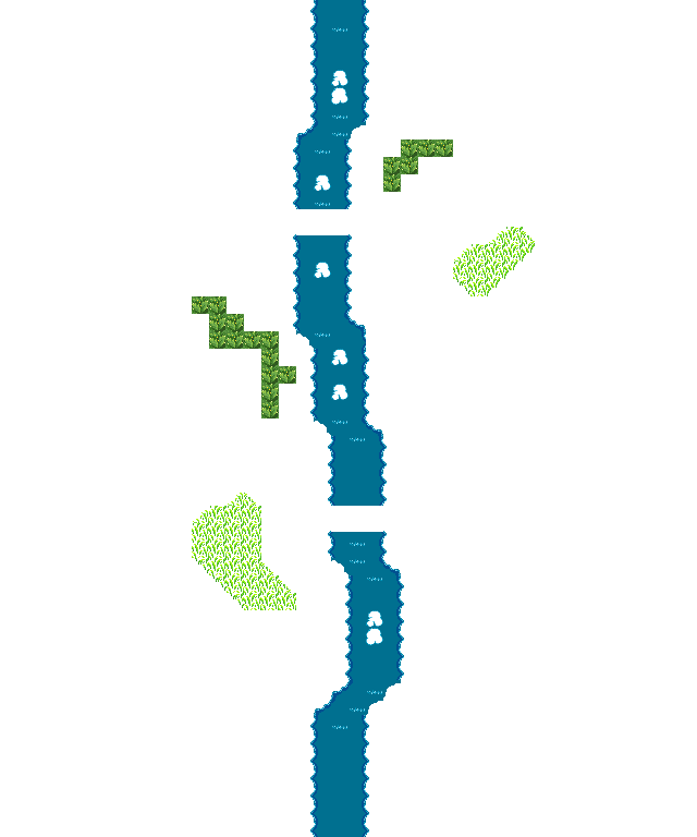 Secret of Mana - Potos Path 2 (Water, Grass & Bushes Map)