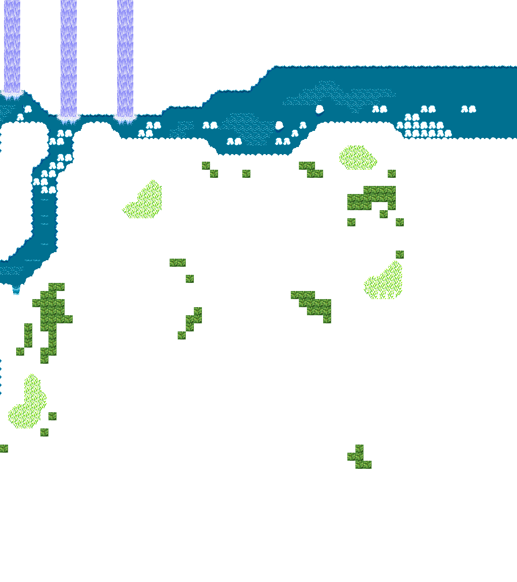 Secret of Mana - Potos Path 1 (Water, Grass & Bushes Map)