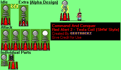 Command & Conquer Customs - Tesla Coil (Red Alert 2, Super Mario World-Style)