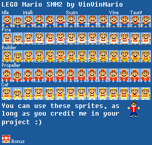 Mario Customs - LEGO Mario (SMM2 Power-Up-Style)