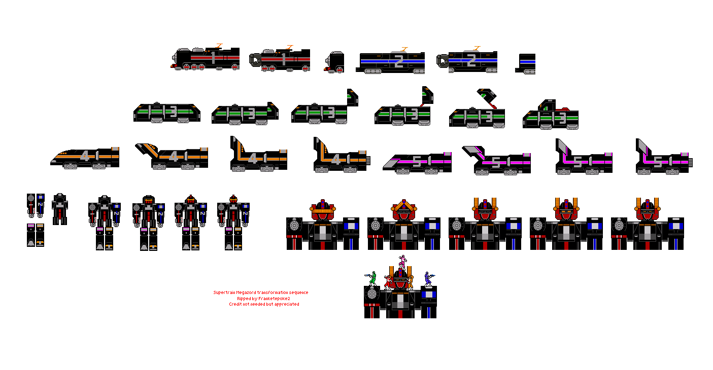 Supertrain Megazord Transformation Sequence