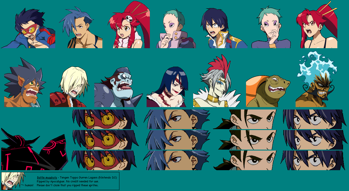 Tengen Toppa Gurren Lagann - Battle Mugshots