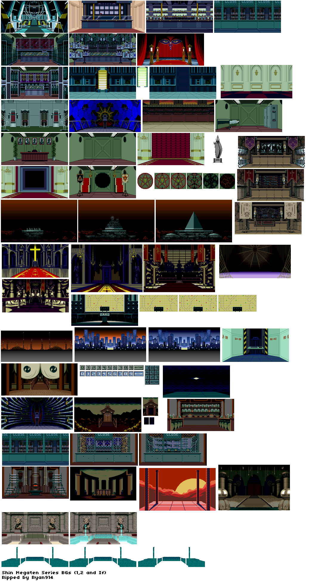 Shin Megami Tensei II (JPN) - Backgrounds