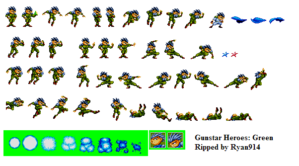 Gunstar Heroes - Green