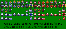 Power Soukoban (JPN) - Level 1 Enemies
