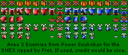 Power Soukoban (JPN) - Level 3 Enemies