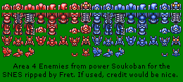 Power Soukoban (JPN) - Level 4 Enemies