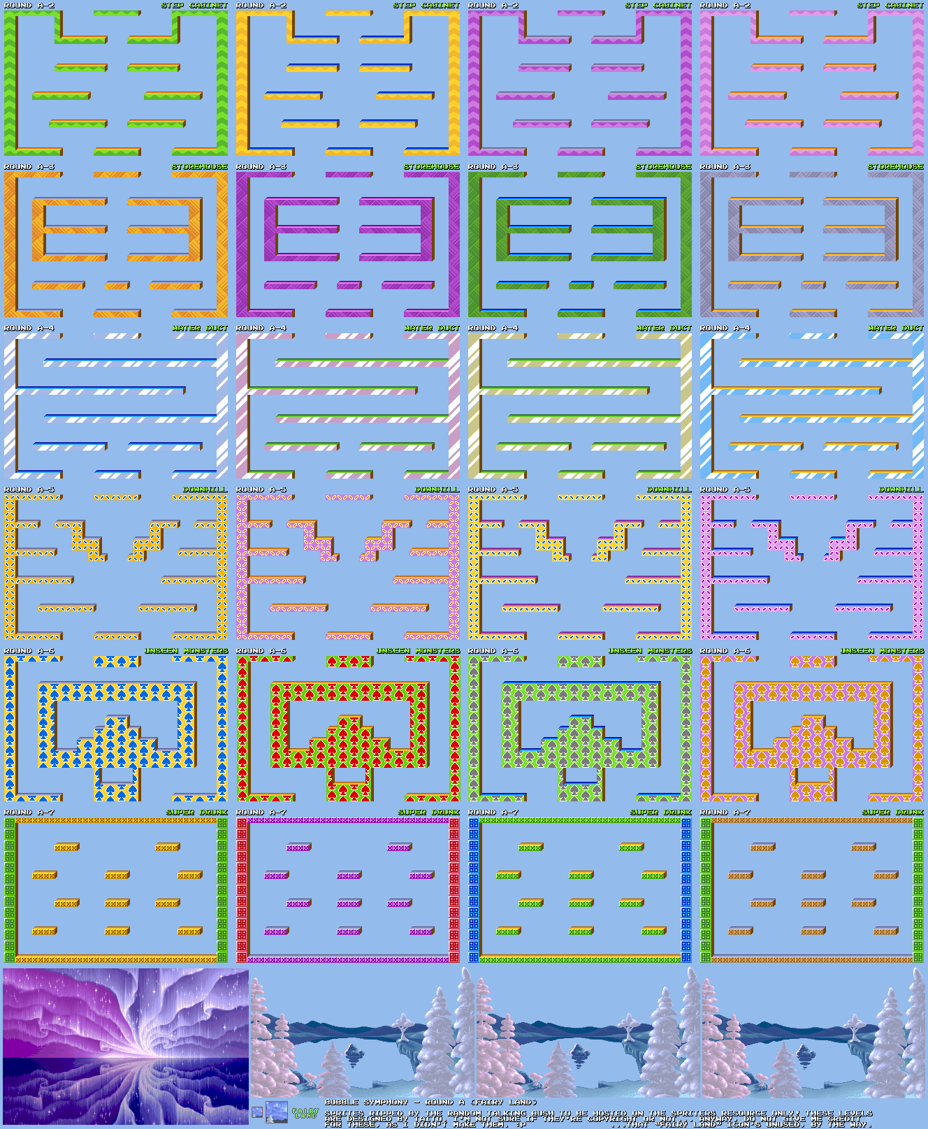 Bubble Symphony / Bubble Bobble II - Round A-1 (Fairy Land)