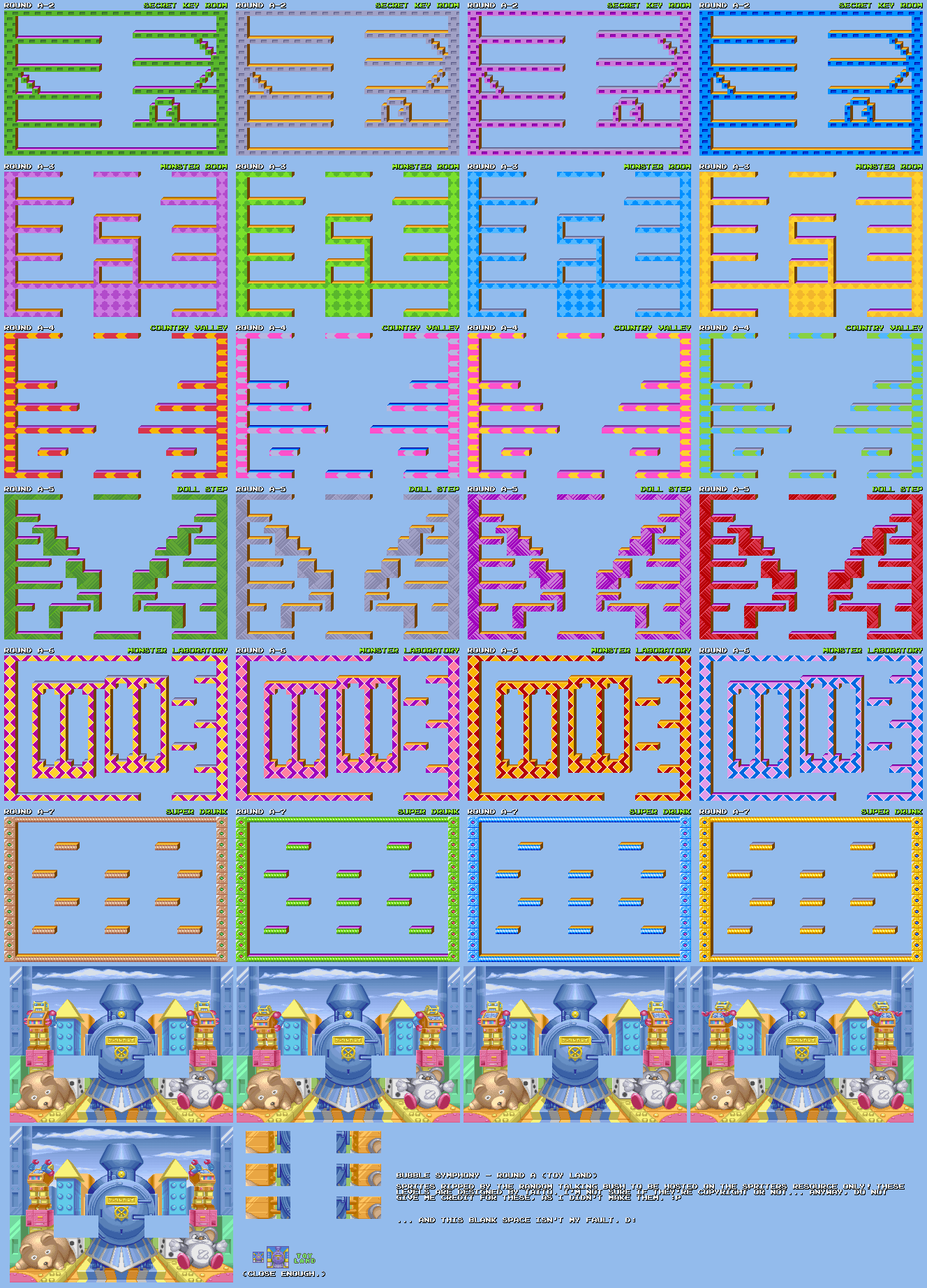 Bubble Symphony / Bubble Bobble II - Round A-3 (Toy Land)