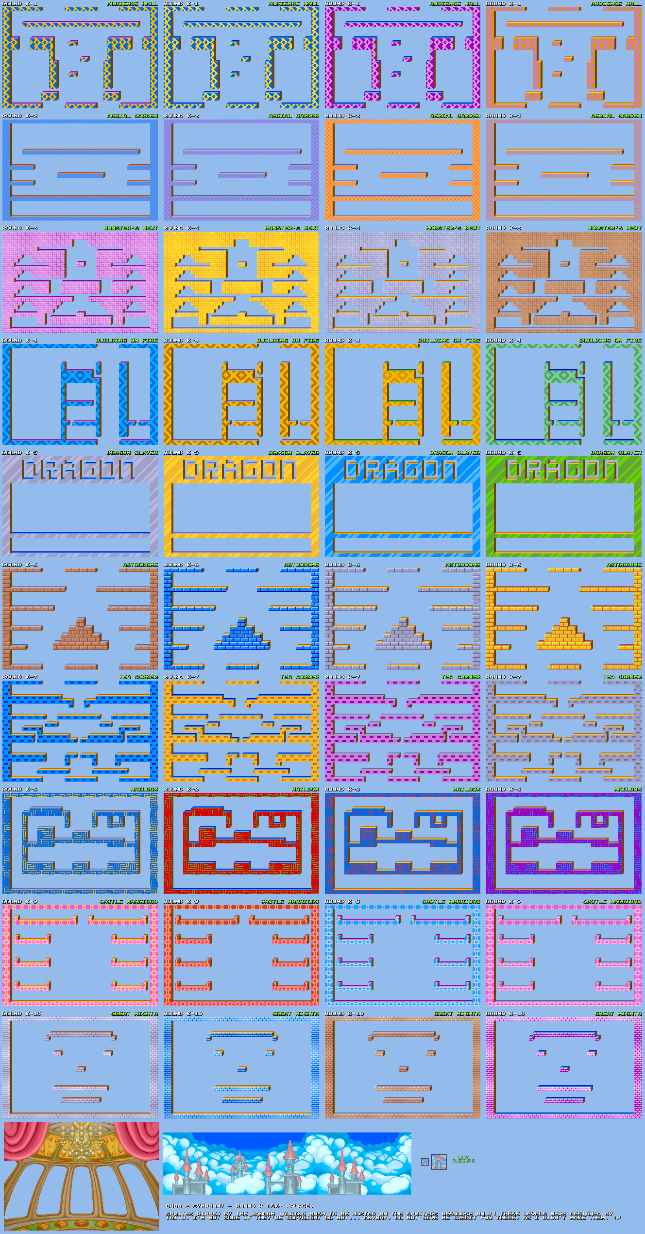 Bubble Symphony / Bubble Bobble II - Round K (Sky Palace)