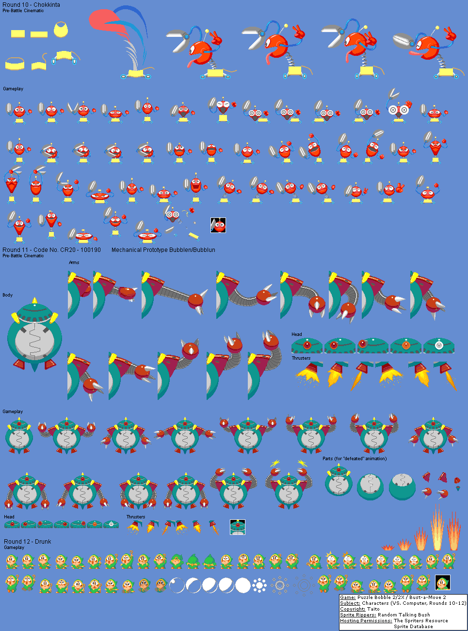 Characters (VS. Computer, Rounds 10-12)