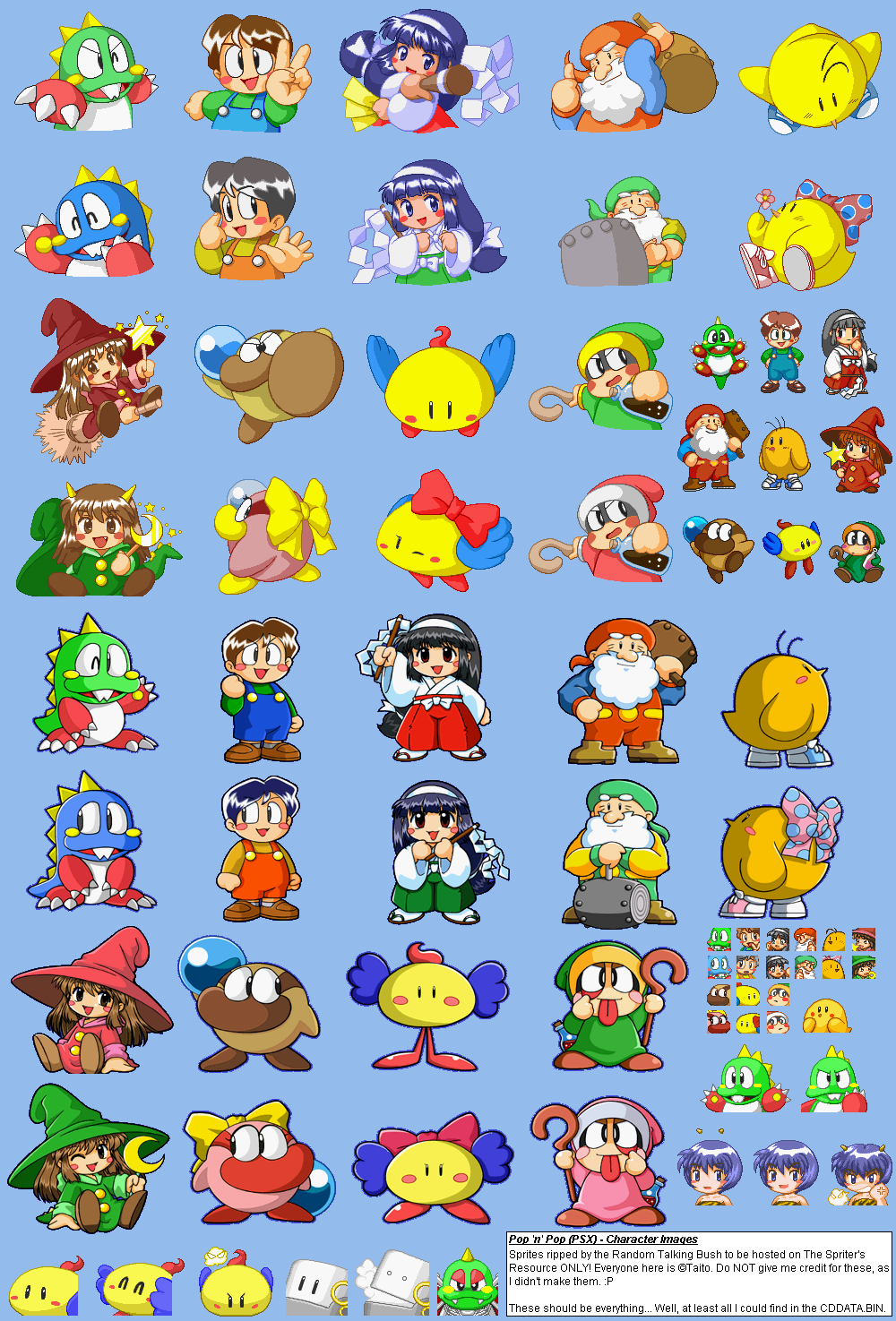 Pop 'n' Pop - Character Images