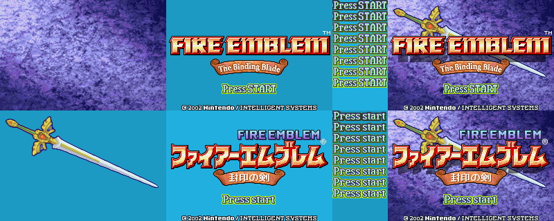 Fire Emblem: The Binding Blade (JPN) - Title Screen