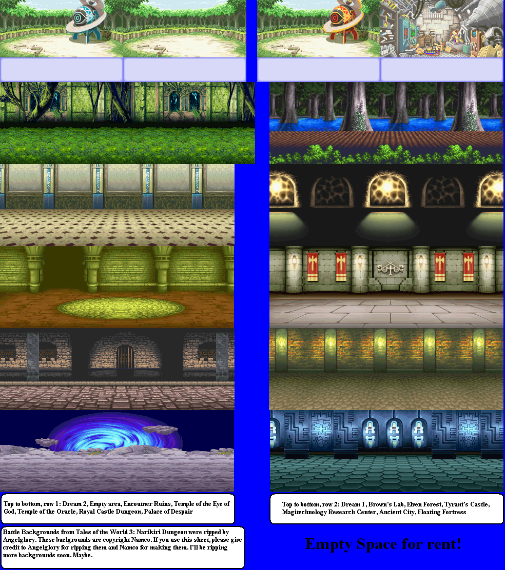 Tales of the World: Narikiri Dungeon 3 - Miscellaneous Backgrounds