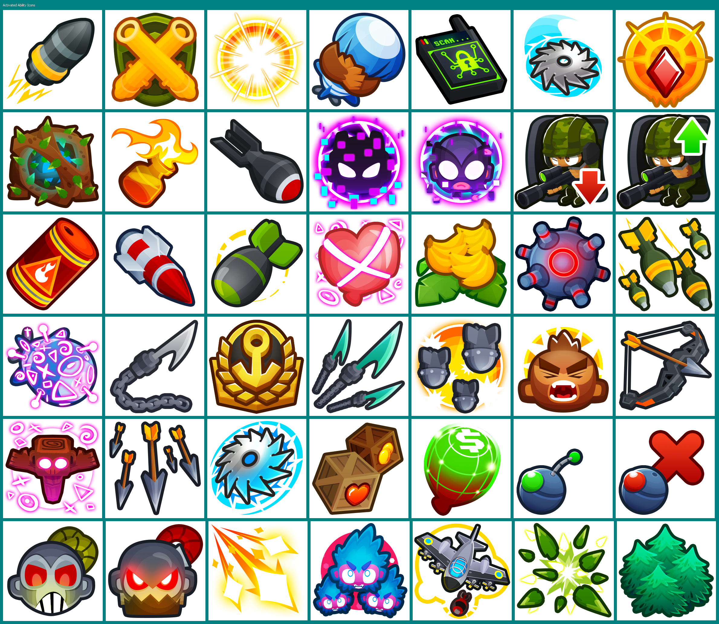 Bloons Tower Defense 6 - Activated Ability Icons