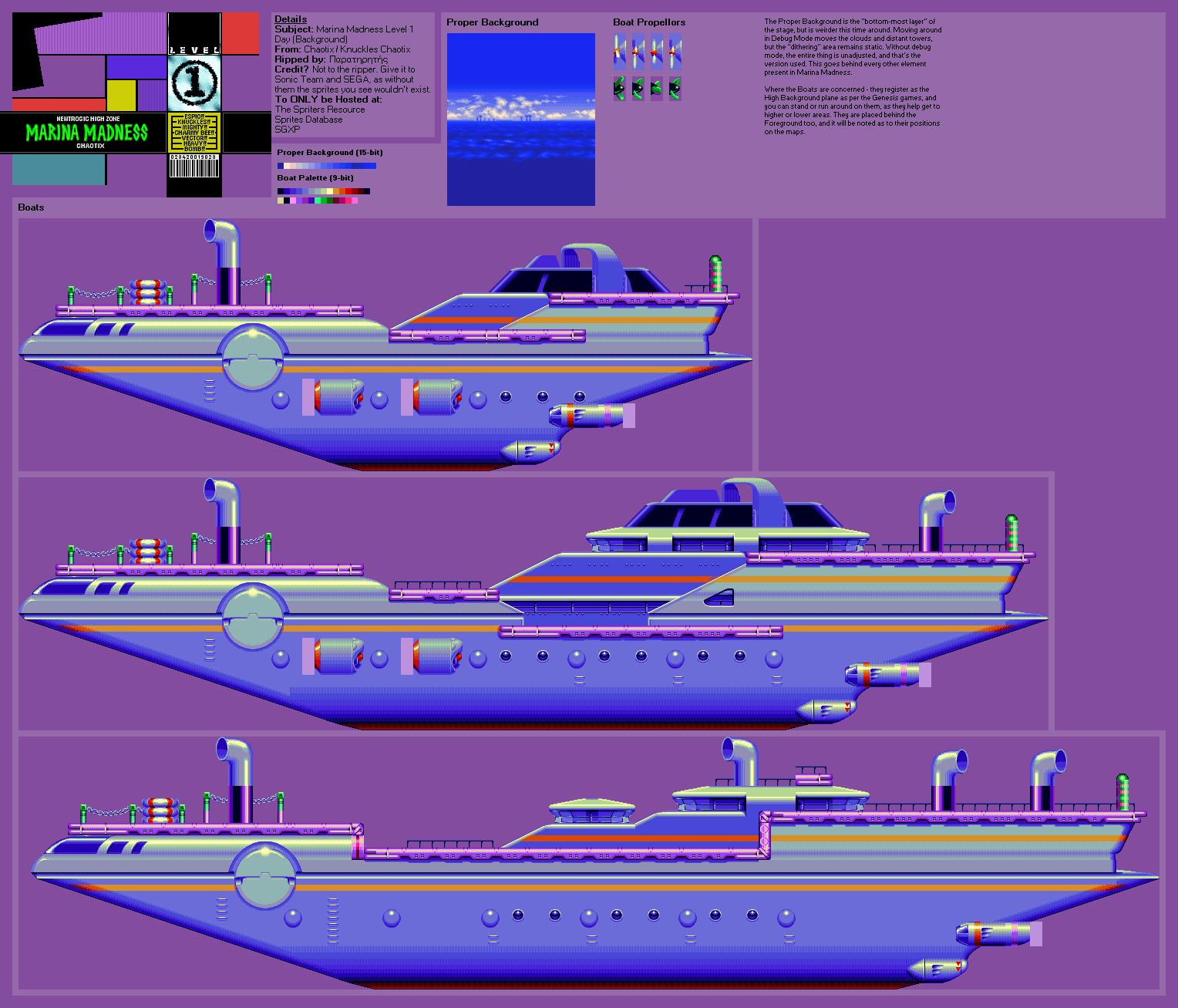 Knuckles' Chaotix (32X) - Marina Madness Level 1 (Day)