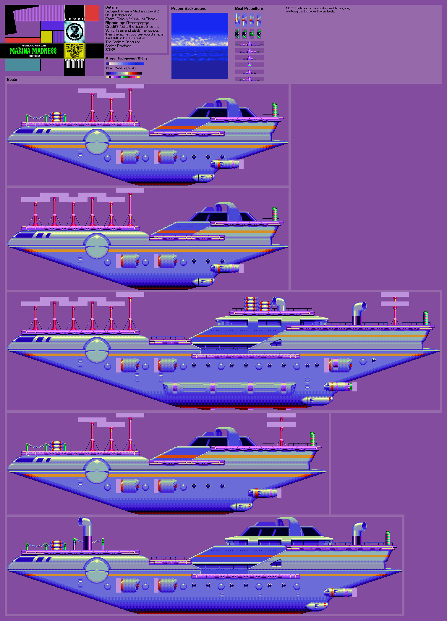 Knuckles' Chaotix (32X) - Marina Madness Level 2 (Day)