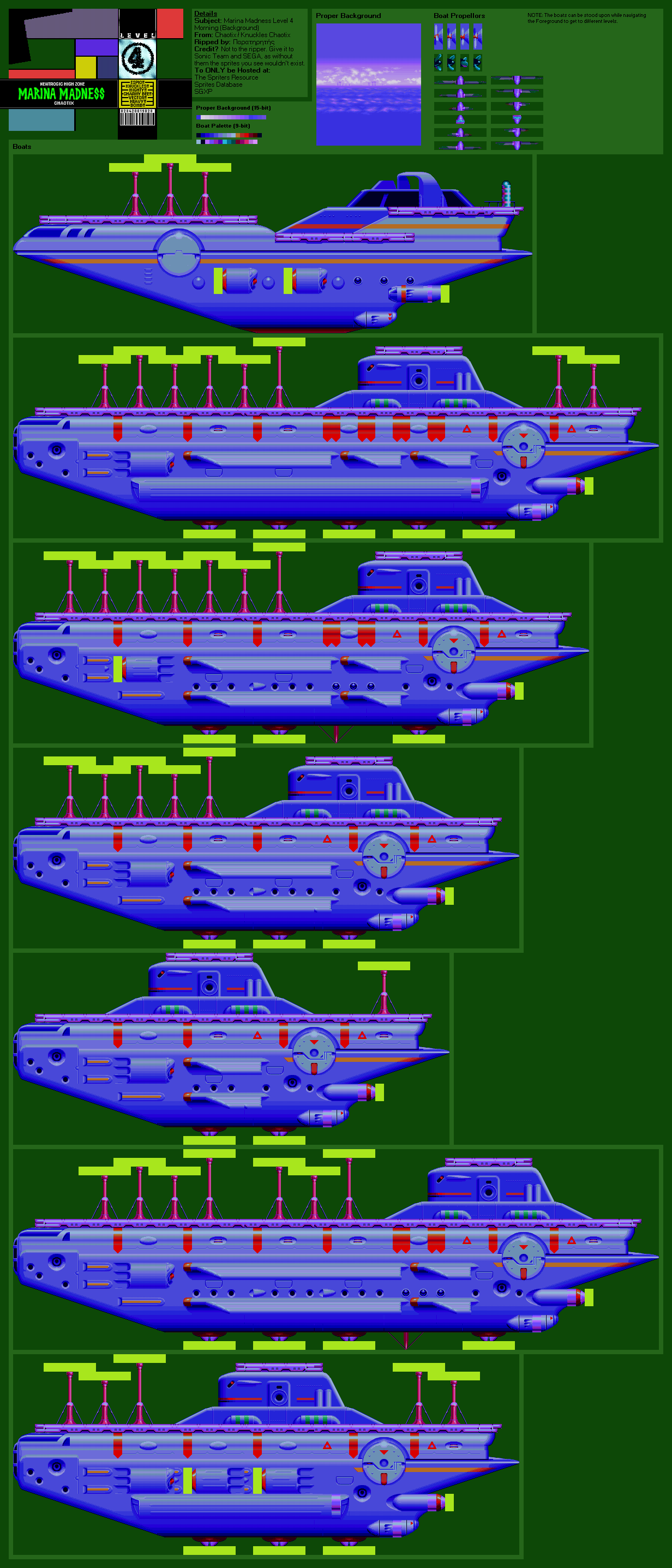 Knuckles' Chaotix (32X) - Marina Madness Level 4 (Morning)