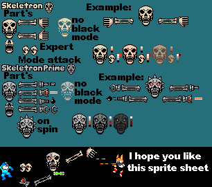 Skeletron & Skeletron Prime (NES-Style)