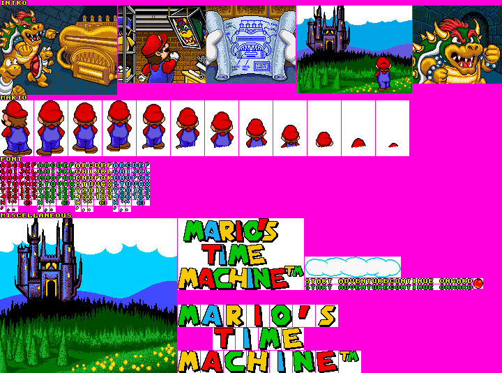 Mario's Time Machine - Intro and Menu