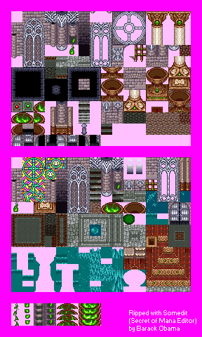 Secret of Mana - Wind Palace (Interior) & Grand Palace (Interior, Orb Area)