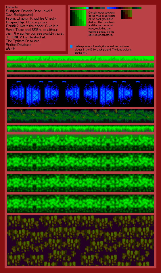 Knuckles' Chaotix (32X) - Botanic Base Level 5 (Day)