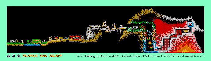 Daimakaimura (SuperGrafx) - Map