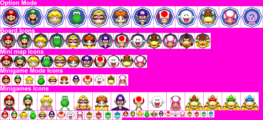 Mario Party 6 - Character Portraits