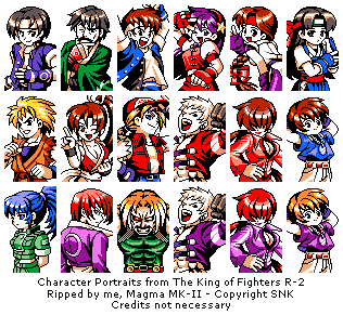 The King of Fighters R-2 - Character Portraits