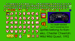 Chester Cheetah: Wild Wild Quest - Font & HUD