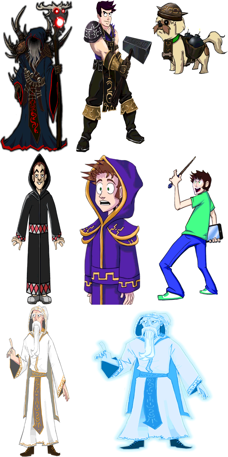 Tobuscus Adventures: Wizards - Characters