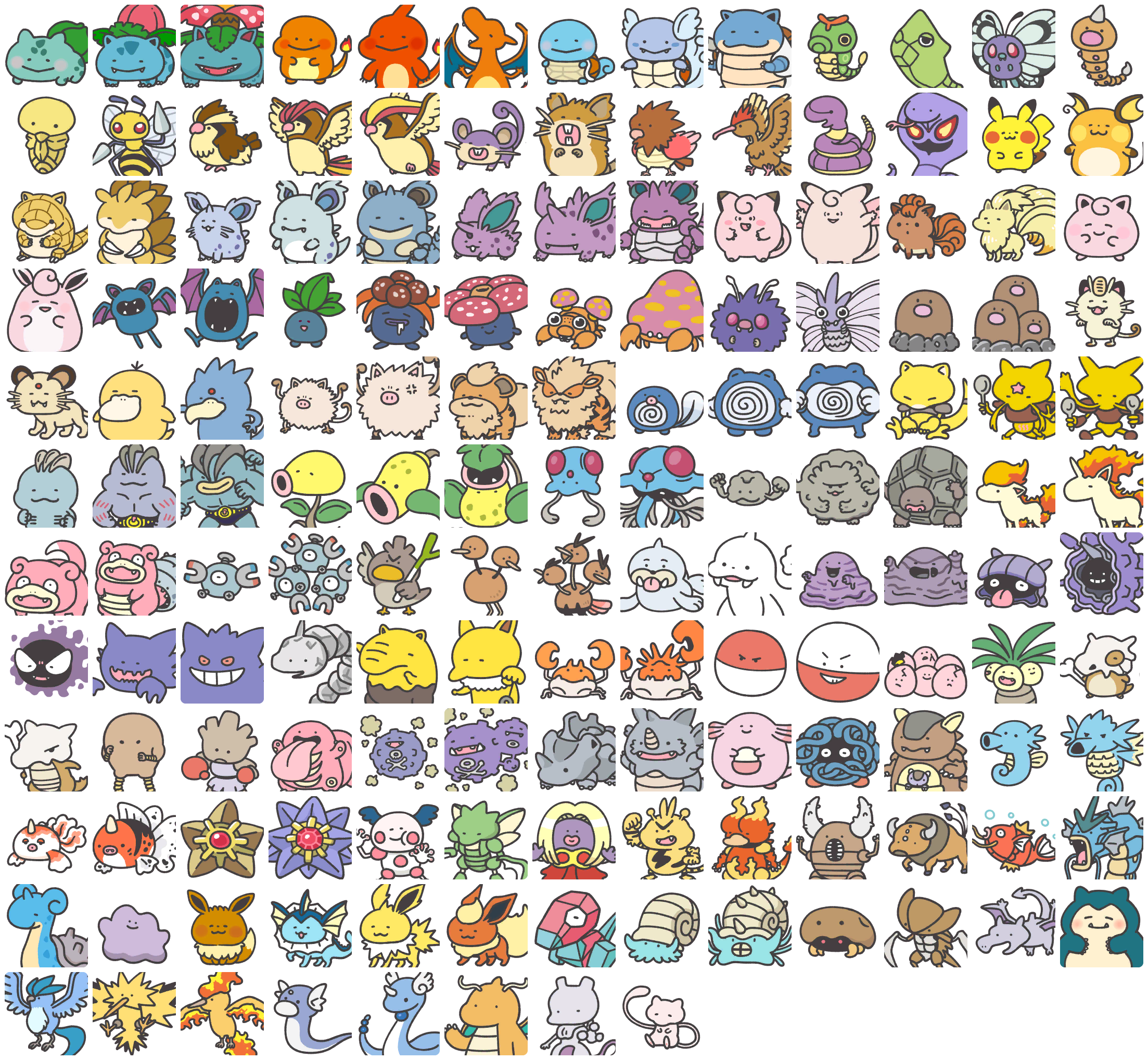 Pokémon Icons (1st Generation)