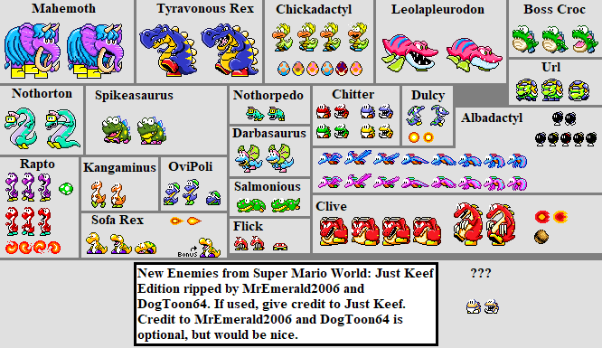 Super Mario World: Just Keef Edition (Hack) - New Dinosaurs