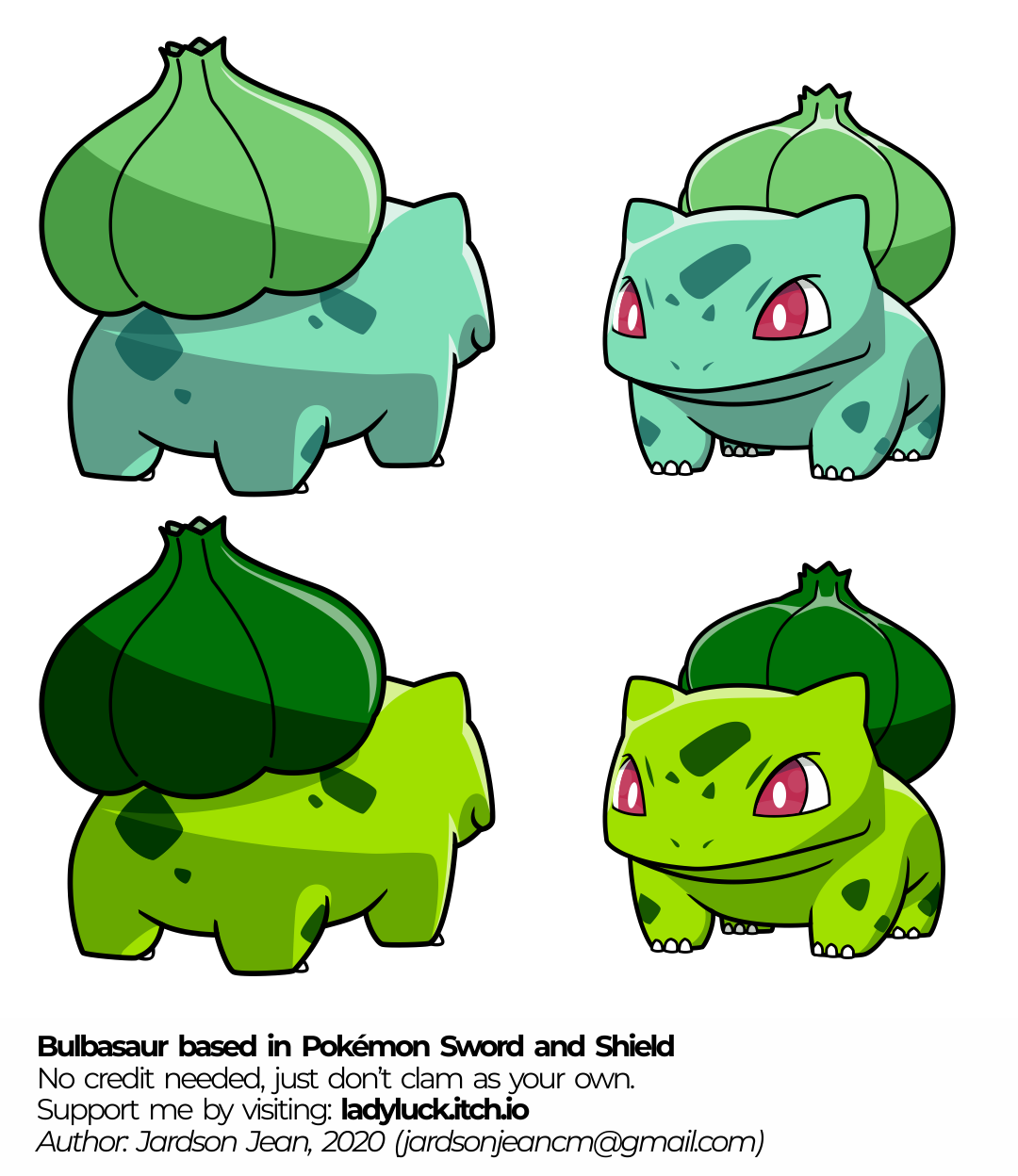 Pokémon Generation 1 Customs - #001 Bulbasaur (Sword & Shield)