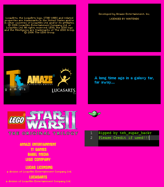 LEGO Star Wars II: The Original Trilogy - Logos and Title Screen