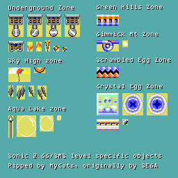 Sonic the Hedgehog 2 - Objects (Level-Specific)