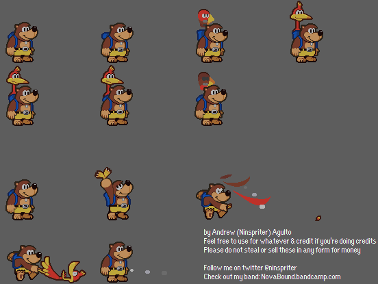 Banjo & Kazooie (Paper Mario N64-Style)