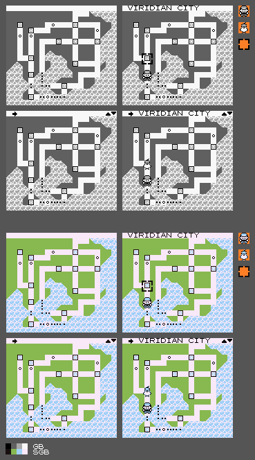 Pokémon Red / Blue - Maps (World Map & Flight)