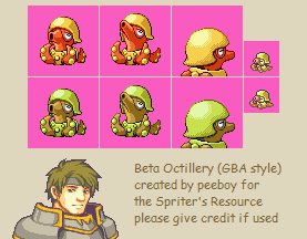 Pokémon Generation 2 Customs - #224 Octillery (Beta, GBA-Style)