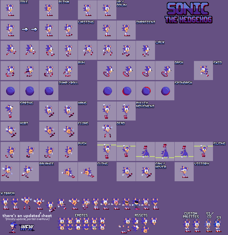 sonic 1 mania sprite sheet