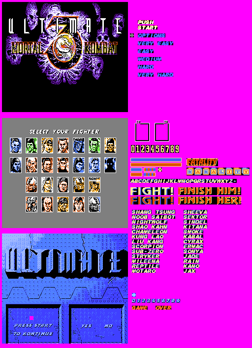 NES - Mortal Kombat 3 (Bootleg) - Baraka - The Spriters Resource