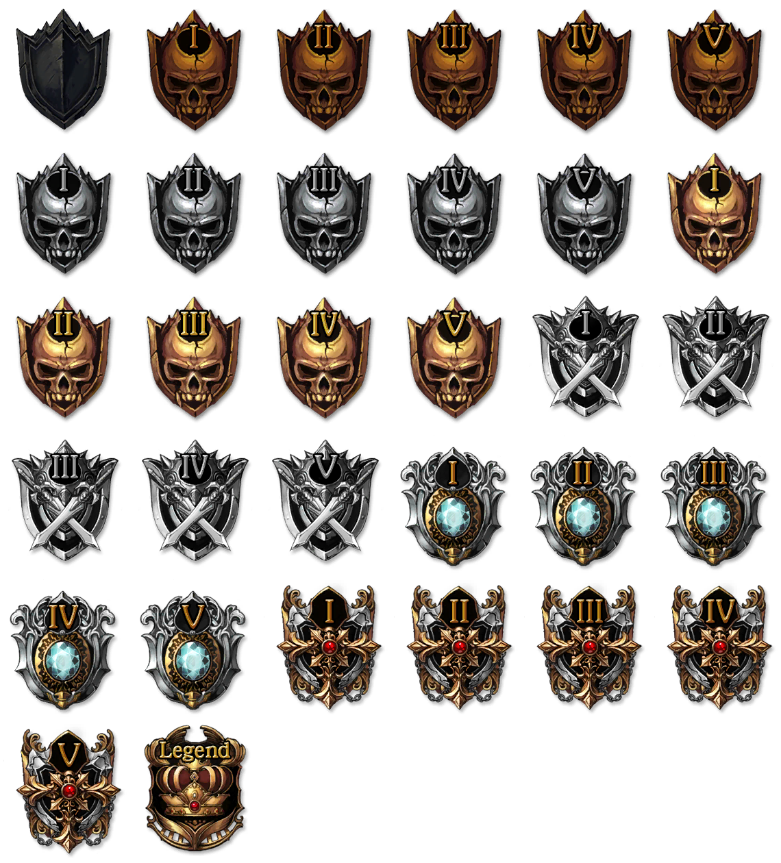 Castlevania: Grimoire of Souls - Multiplayer Tier Icons